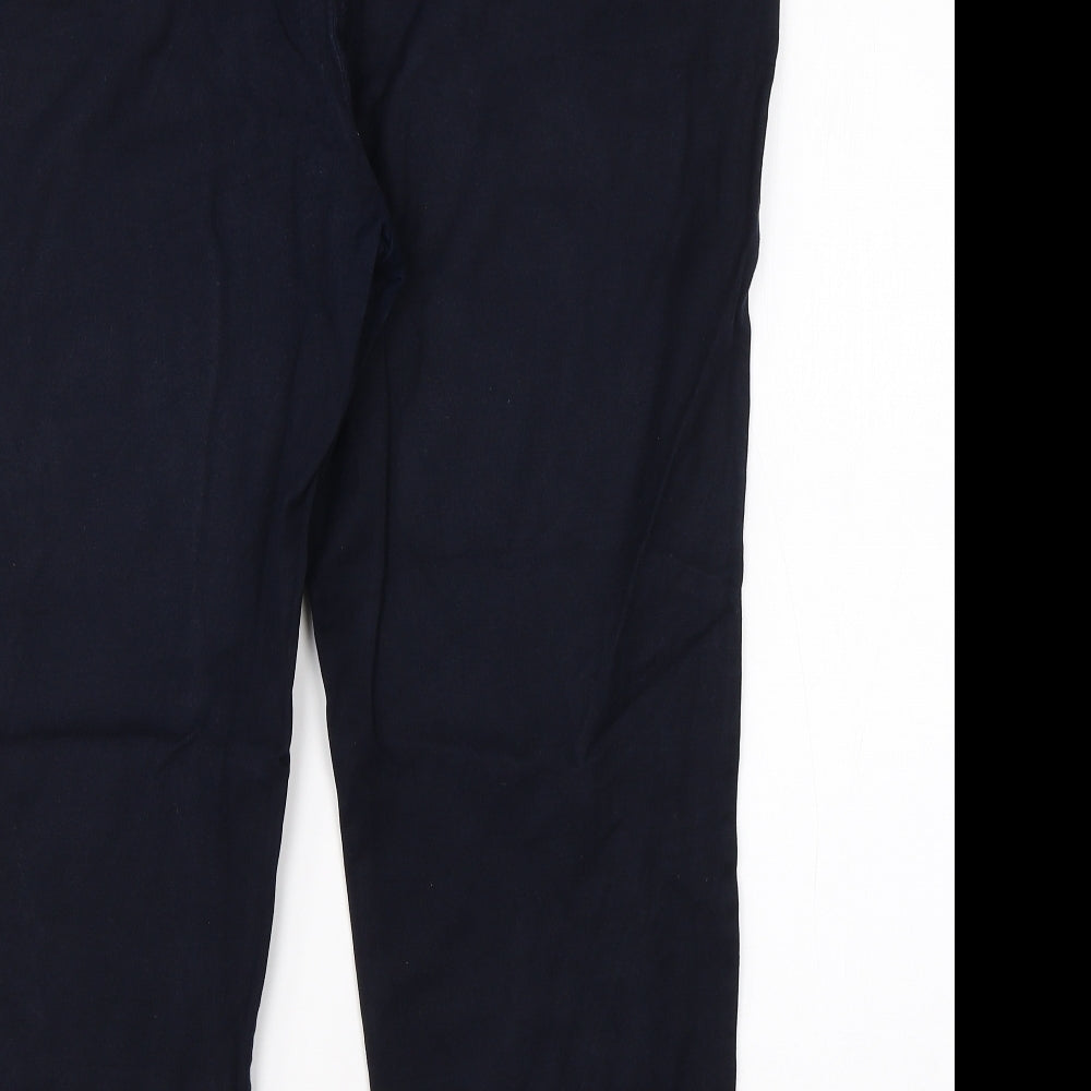 NEXT Womens Blue Viscose Dress Pants Trousers Size 18 L23 in Regular