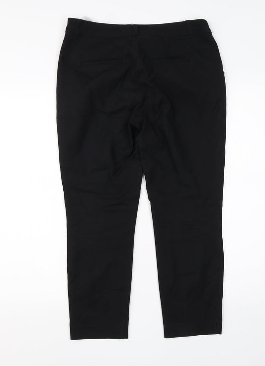 Stradivarius Womens Black Cotton Dress Pants Trousers Size 10 L21 in Regular