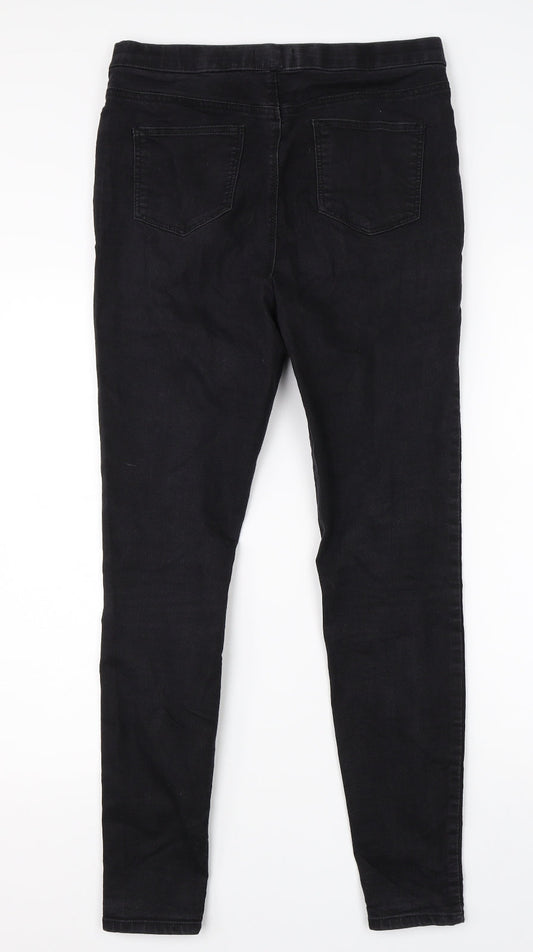 Papaya Womens Black Cotton Jegging Jeans Size 10 L28 in Regular