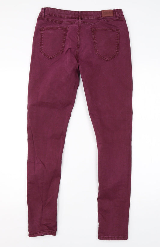 One Love Womens Purple Cotton Skinny Jeans Size L L28 in Regular