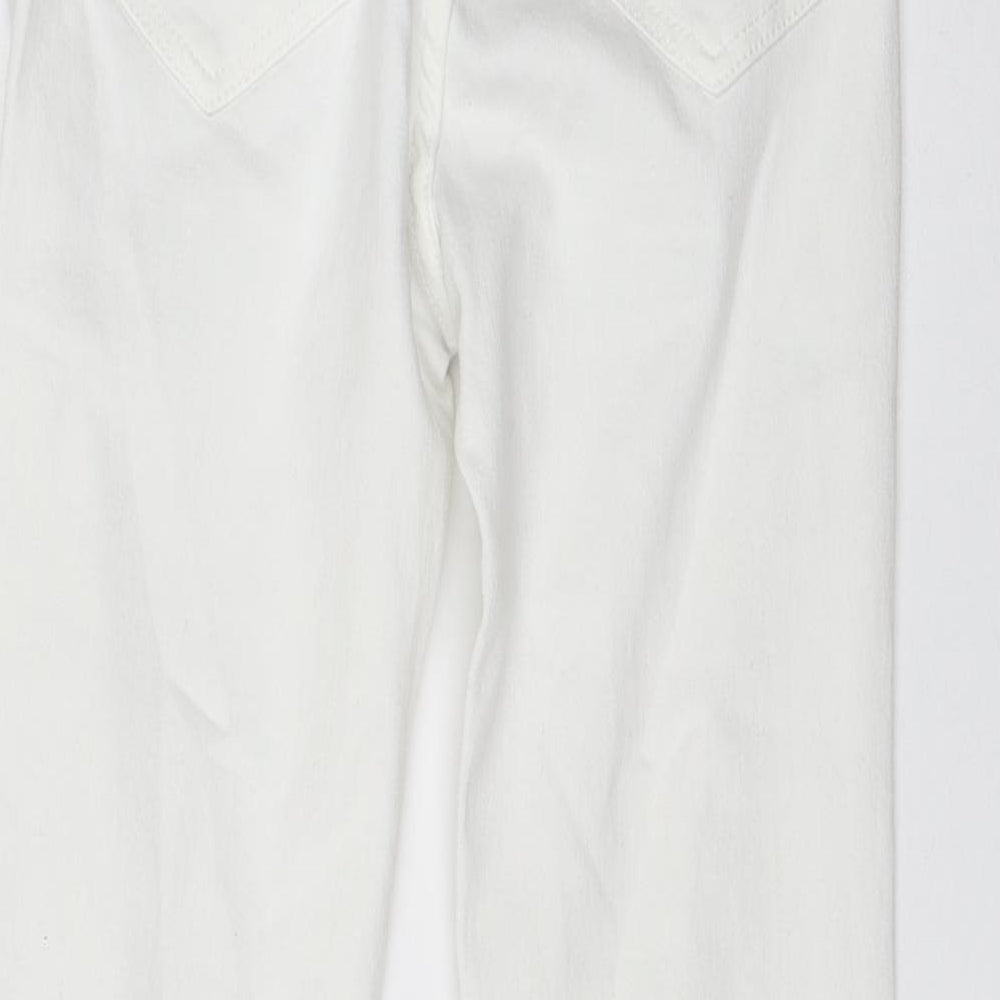 Pull & Bear Womens White Cotton Skinny Jeans Size 10 L26 in Regular