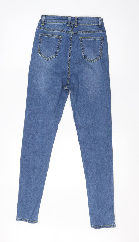Preworn Womens Blue Cotton Skinny Jeans Size S L26 in Regular