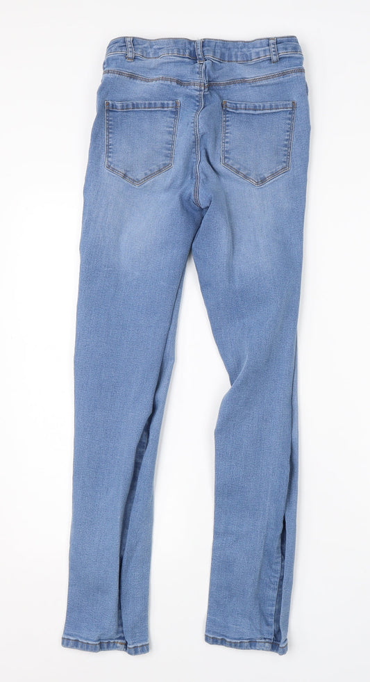 Dorothy Perkins Womens Blue Cotton Skinny Jeans Size 6 L28 in Regular