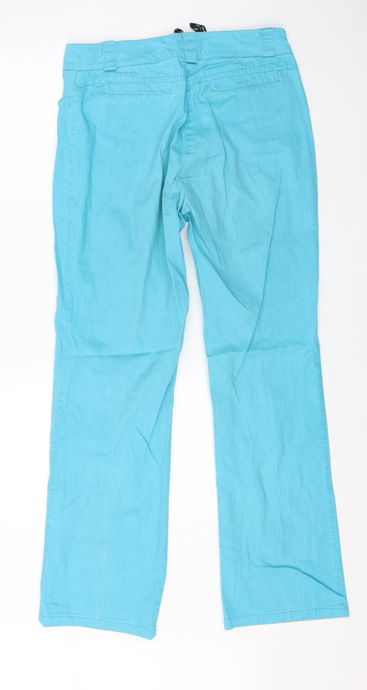Verse Womens Blue Cotton Straight Jeans Size 10 L28 in Regular