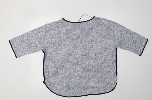 Peimark Womens Blue Crew Neck Polyester Pullover Jumper Size 18
