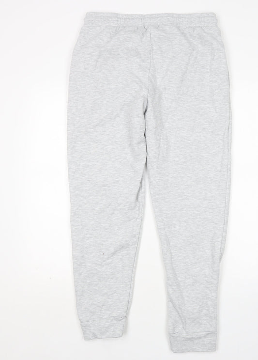 Jeff & Co Womens Grey Cotton Sweatpants Trousers Size 10 L27 in Regular