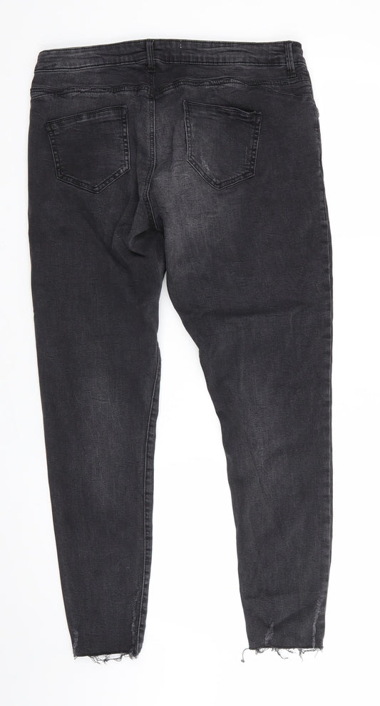 Denim Co Womens Black Cotton Skinny Jeans Size 14 L27 in Regular