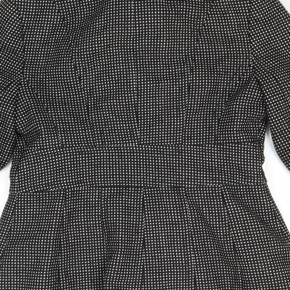 Debenhams Womens Black Polka Dot Jacket Blazer Size 6