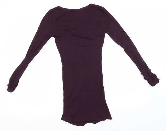 New Look Womens Red Round Neck Cotton Pullover Jumper Size 8