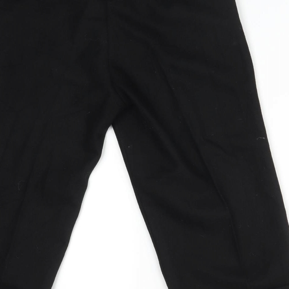 Preworn Womens Black Wool Cropped Trousers Size 30 Regular