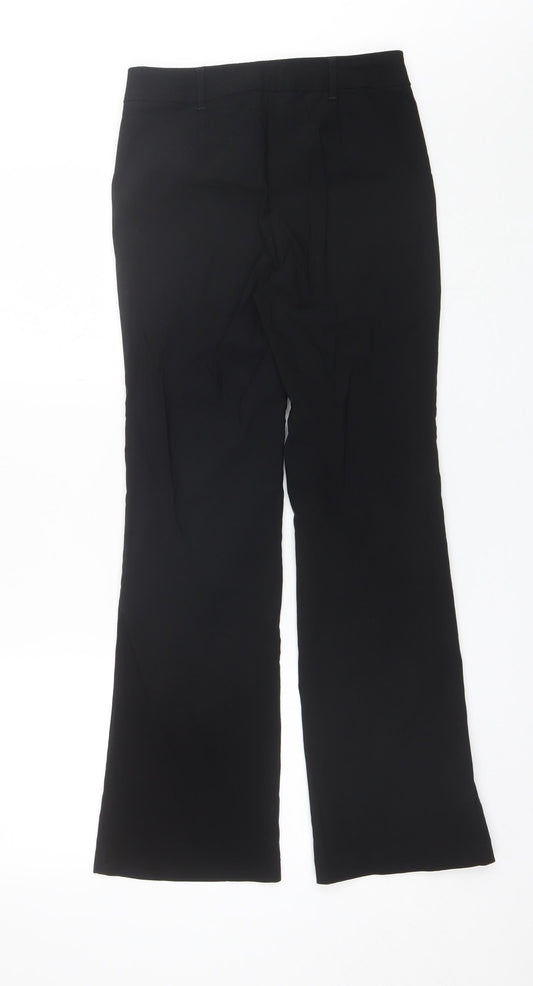 Papaya Womens Black Viscose Dress Pants Trousers Size 8 L28 in Regular