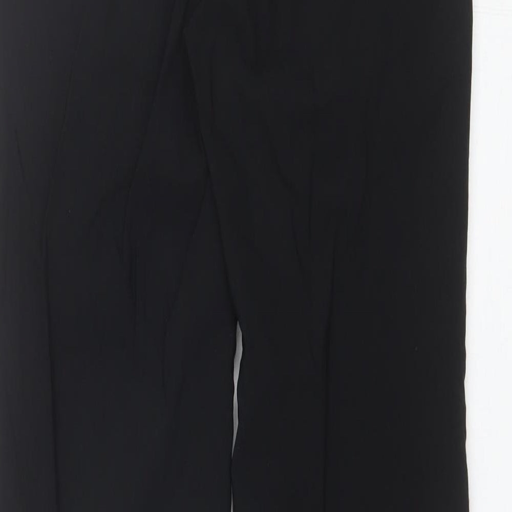 Papaya Womens Black Viscose Dress Pants Trousers Size 8 L28 in Regular