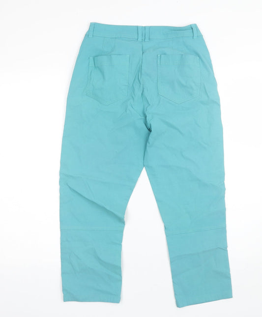 Charles Vogele Womens Blue Viscose Trousers Size 12 L22 in Regular - Size 40