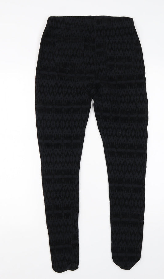 Papaya Womens Black Cotton Jegging Jeans Size 10 L25 in Regular