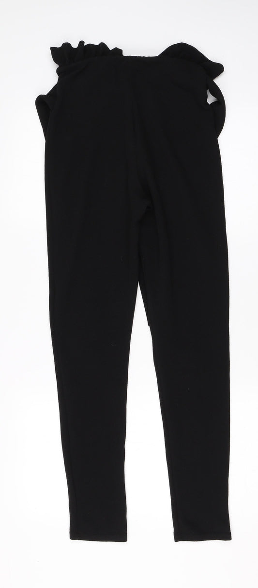 Pretty Little Thing Womens Black Viscose Dress Pants Trousers Size 6 L26 in Regular