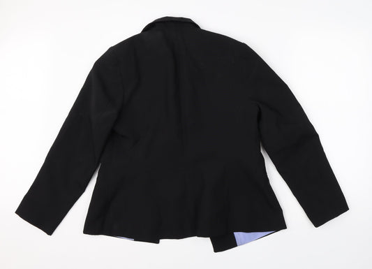 Dorothy Perkins Womens Black Polyester Jacket Suit Jacket Size 14
