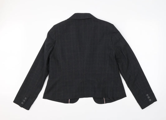 Evie Womens Grey Polyester Jacket Suit Jacket Size 14