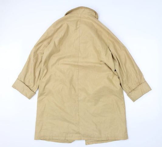Danni Mac Womens Yellow Overcoat Coat Size M Zip
