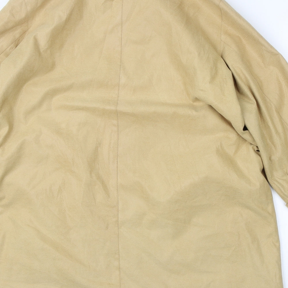 Danni Mac Womens Yellow Overcoat Coat Size M Zip