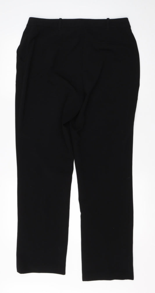 Principles Womens Black Viscose Dress Pants Trousers Size 12 L28 in Regular