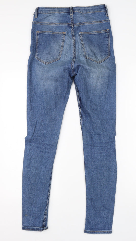 Divided Womens Blue Cotton Skinny Jeans Size 8 L28 in Regular