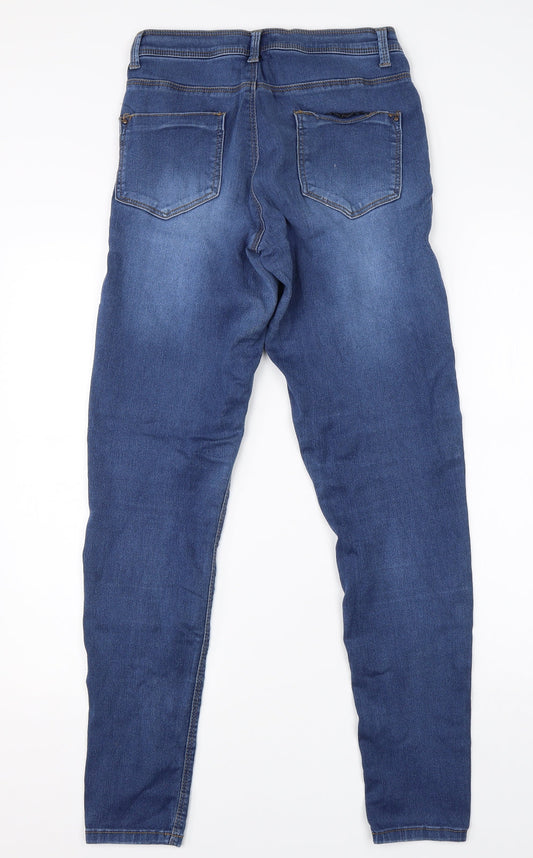 Dorothy Perkins Womens Blue Cotton Skinny Jeans Size 6 L30 in Regular