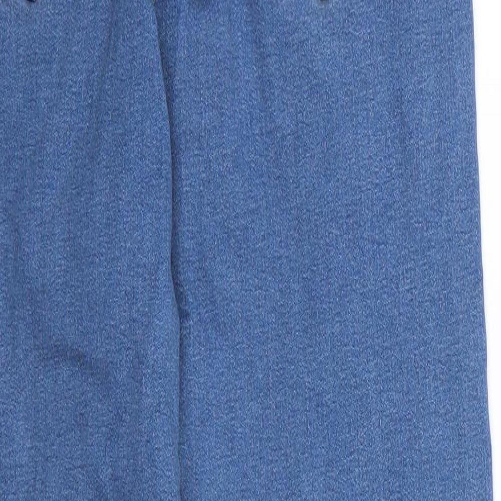 Denim Co Womens Blue Cotton Cropped Jeans Size 10 L25 in Regular - Mid blue