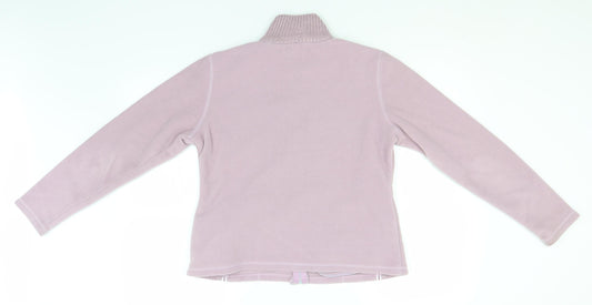 //Text.. Womens Grey Crew Neck Polyester Full Zip Jumper Size M