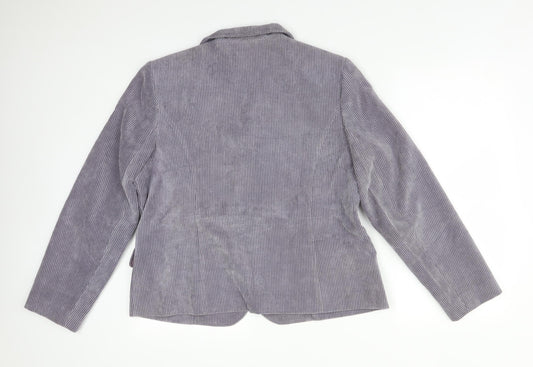 POTA Womens Purple Polyester Jacket Suit Jacket Size 14