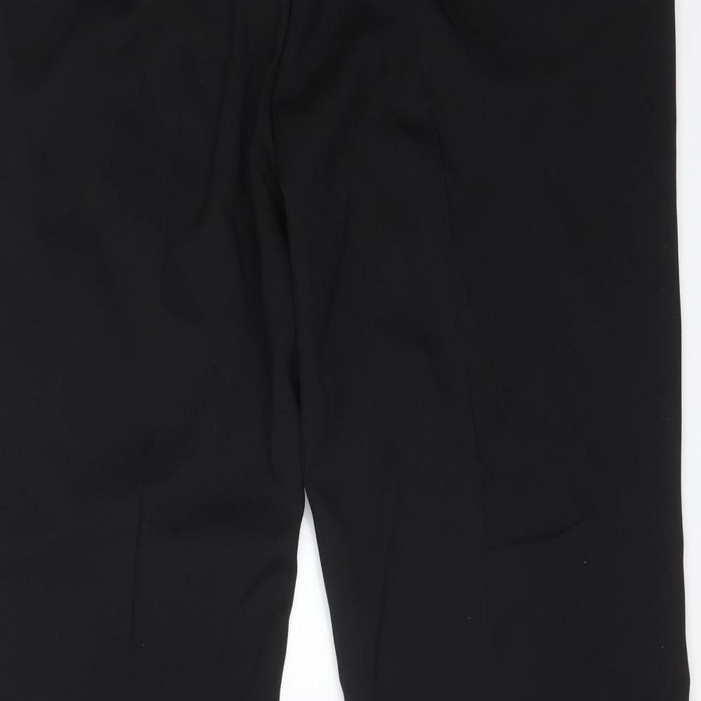 Papaya Womens Black Polyester Dress Pants Trousers Size 12 L27 in Regular