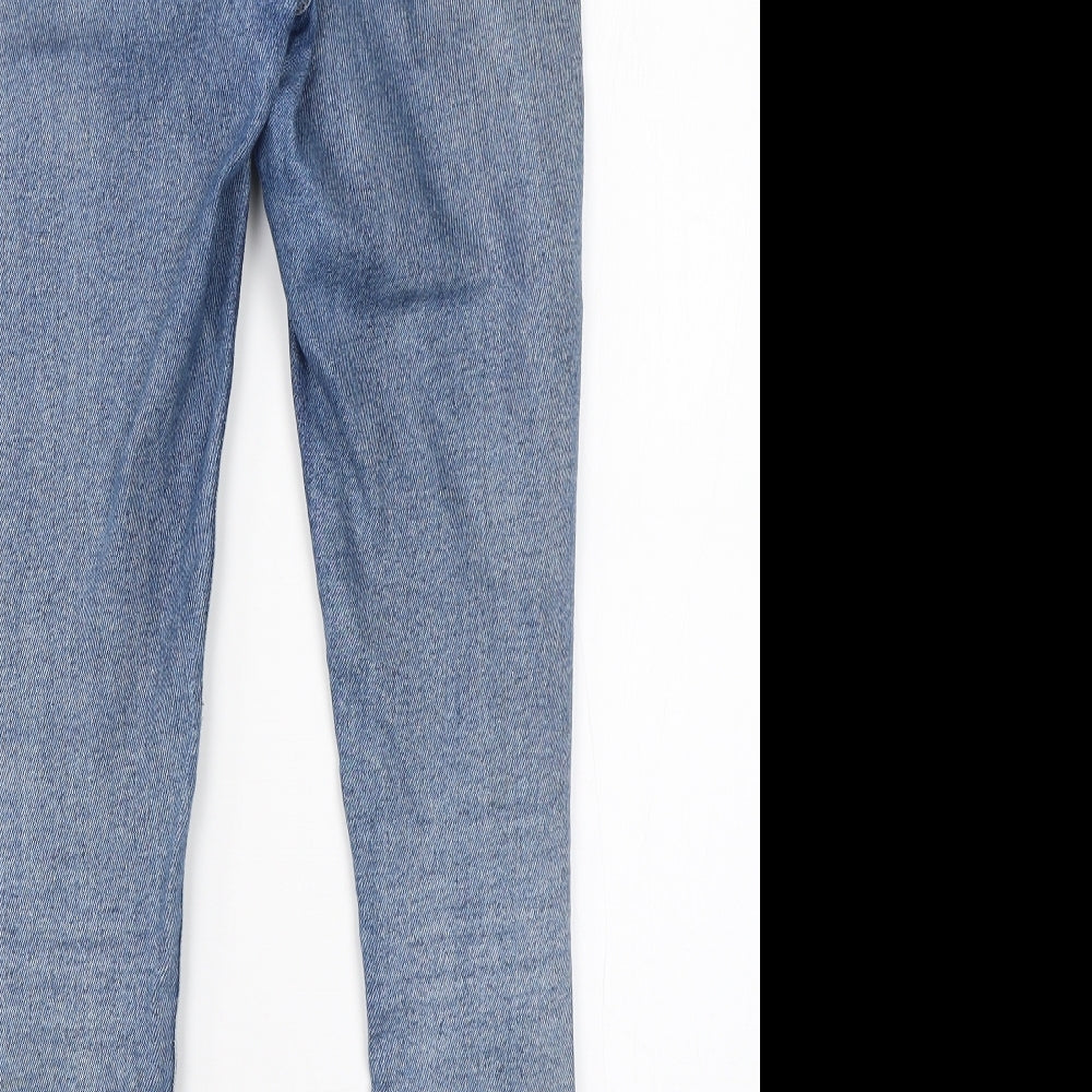 Topshop Womens Blue Cotton Skinny Jeans Size 26 L26 in Regular