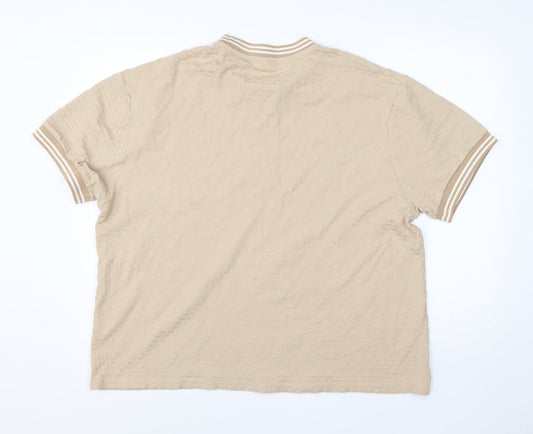 ASOS Womens Beige Round Neck Cotton Pullover Jumper Size XL