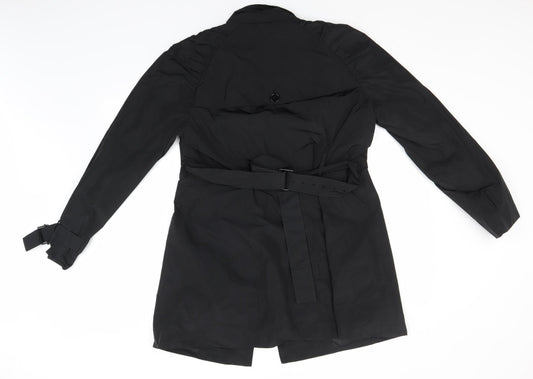 Preworn Womens Black Overcoat Coat