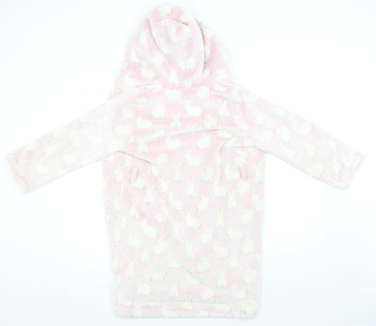 Blue Zoo Girls Pink Animal Print Polyester Top Gown Size 9-10 Years - Bunnies
