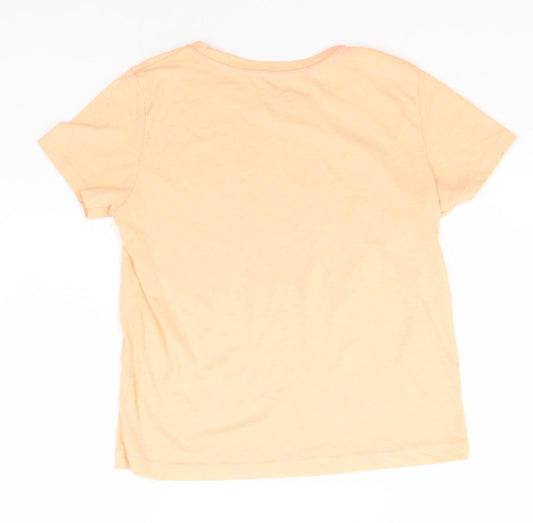 Primark Girls Orange Polyester Basic T-Shirt Size 7-8 Years Round Neck - Long Beach, California