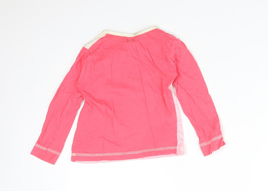 Disney Girls Pink Cotton Basic T-Shirt Size 2-3 Years Round Neck - THE LION KING