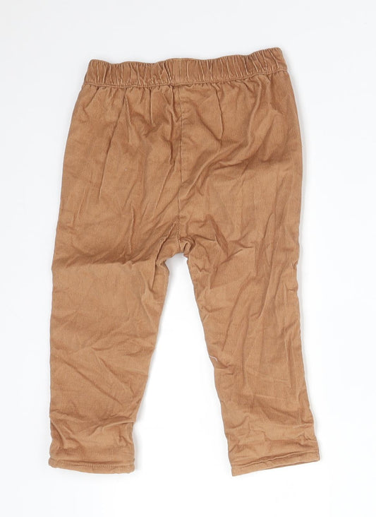 Nutmeg Boys Brown Cotton Trousers Size 9-12 Months