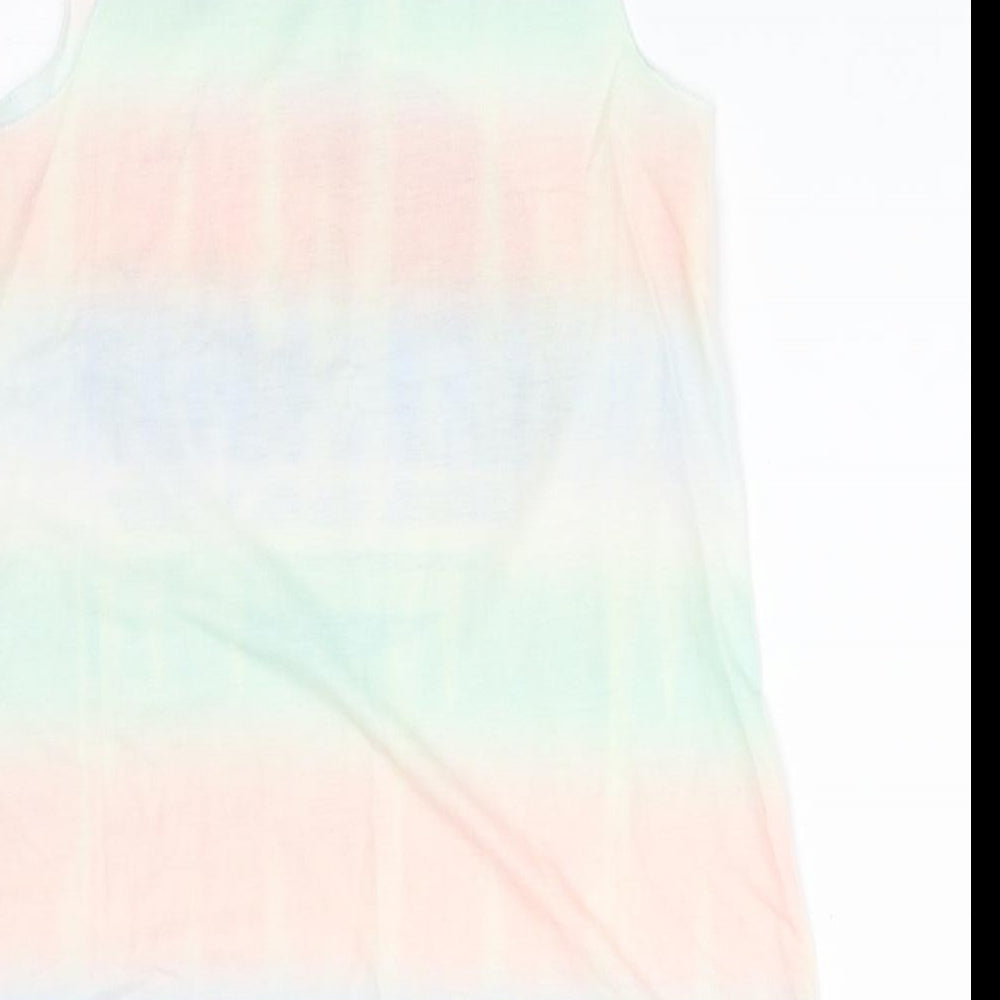 NEXT Girls Multicoloured Polyester Basic Tank Size 10 Years Round Neck - PALM TREES