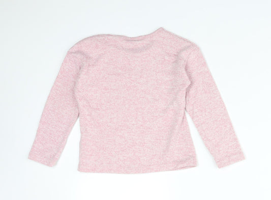 Primark Girls Pink Viscose Basic T-Shirt Size 4-5 Years Round Neck - TEAM UNICORN