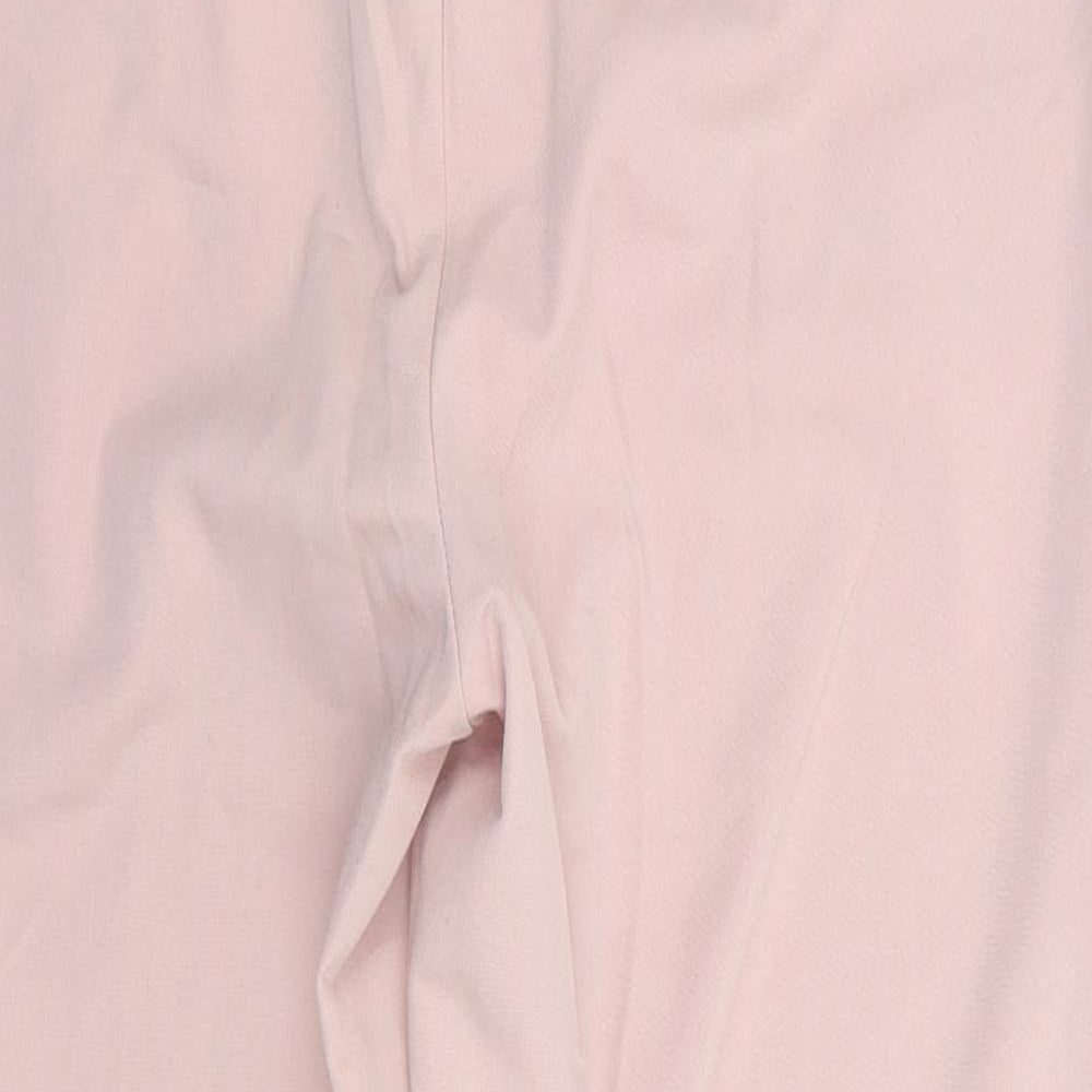 Florence and Fred Womens Pink Polyester Capri Trousers Size 10 L25 in Regular - Frilled pocket trims