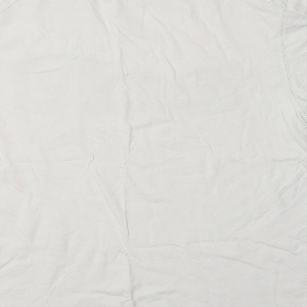 Matalan Mens White Cotton T-Shirt Size M Crew Neck