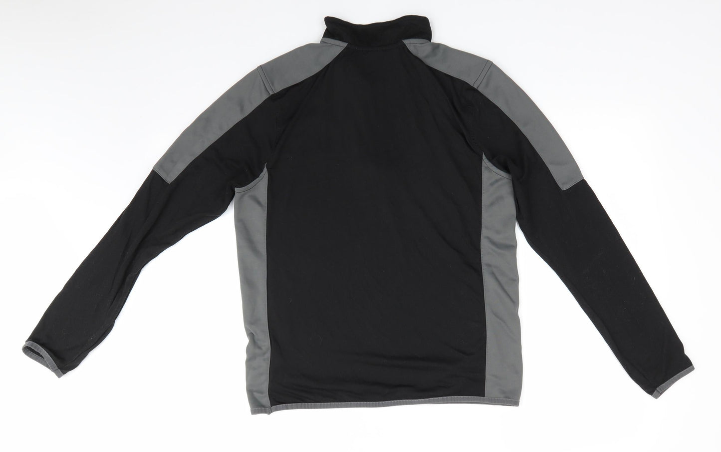 Finden Hales Mens Black Colourblock Polyester Pullover Casual Size S High Neck - Black & Grey RGG