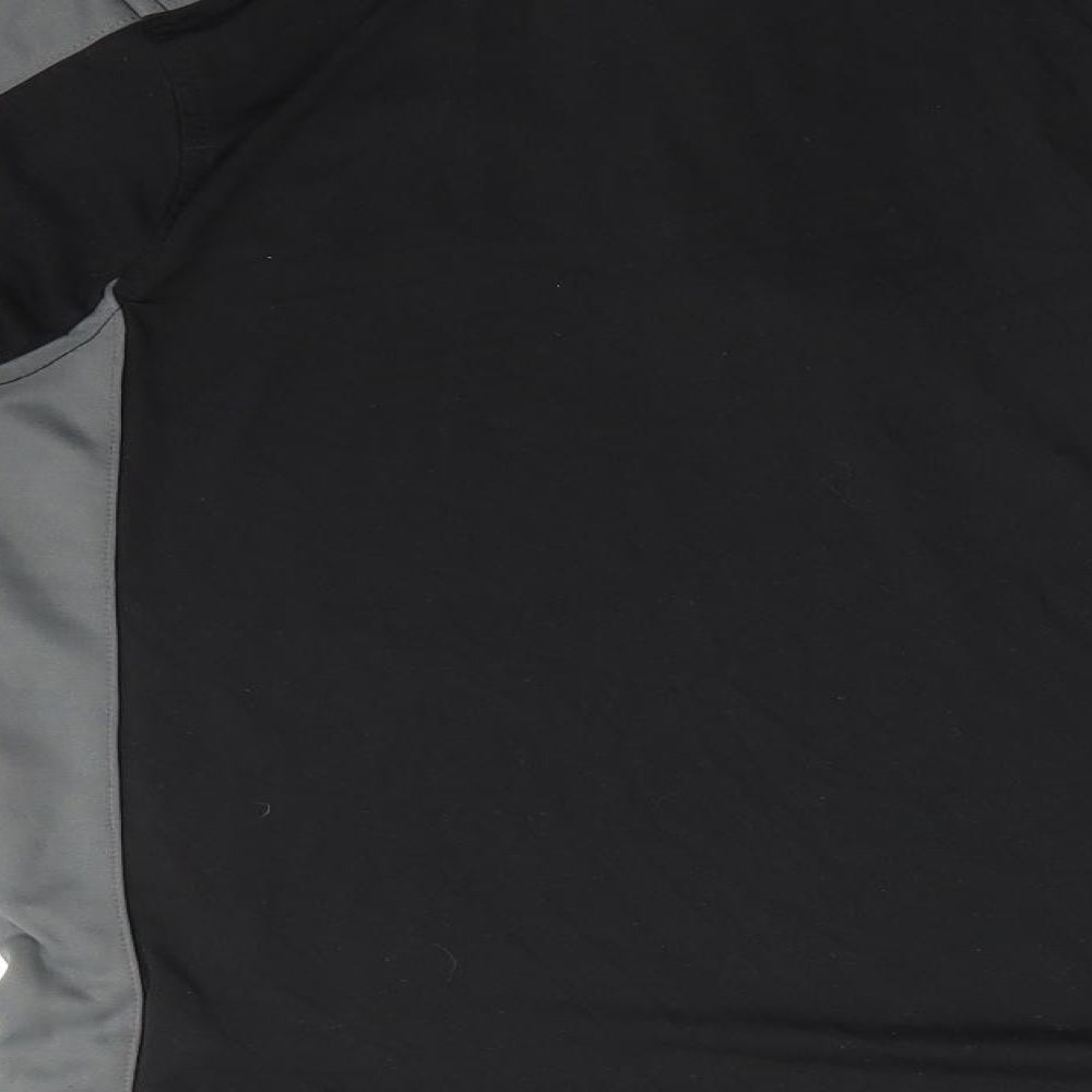 Finden Hales Mens Black Colourblock Polyester Pullover Casual Size S High Neck - Black & Grey RGG