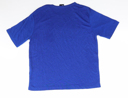 Your Sixth Sense Mens Blue Polyester T-Shirt Size M Round Neck - Royal Blue