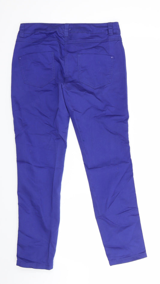 Florence and Fred Womens Purple Cotton Chino Trousers Size 10 L27 in Regular