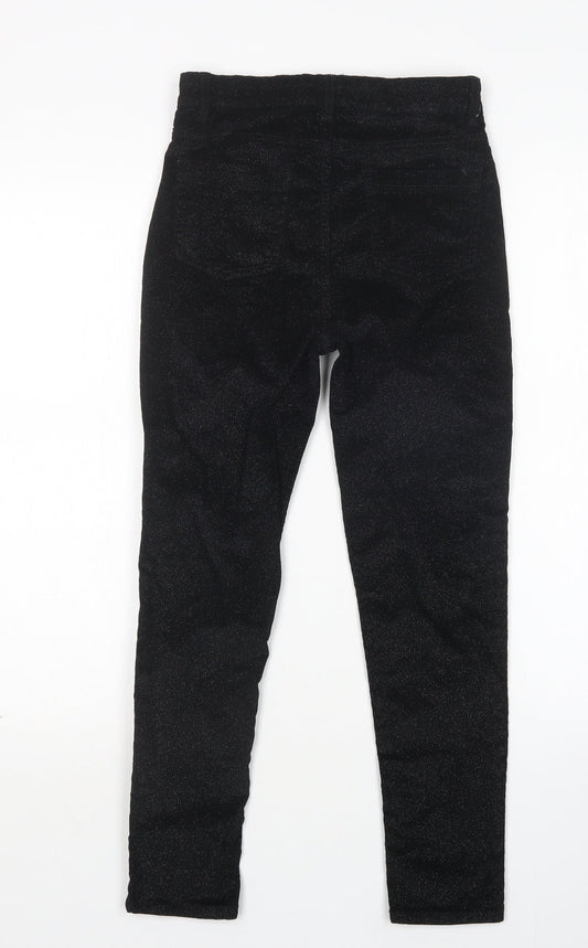 Denim Co Girls Black Cotton Skinny Jeans Size 11-12 Years Regular