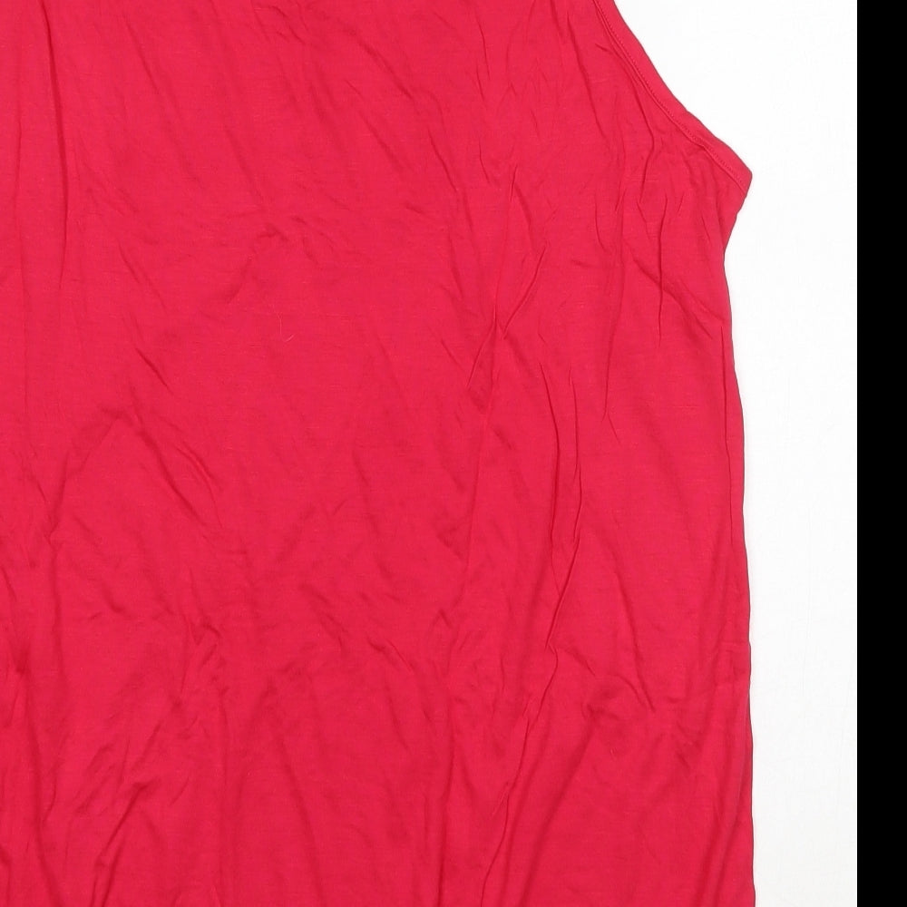 Tommy & Kate Womens Pink Viscose Basic Blouse Size 20 Round Neck
