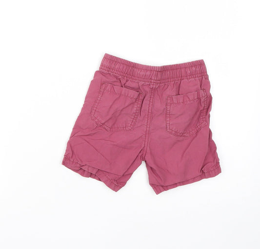 Preworn Boys Red Cotton Cargo Trousers Size 18-24 Months