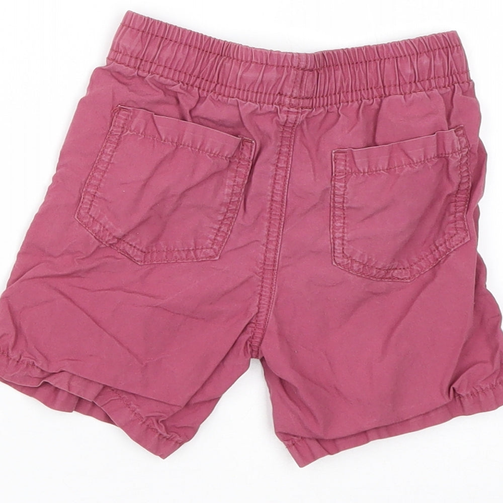 Preworn Boys Red Cotton Cargo Trousers Size 18-24 Months
