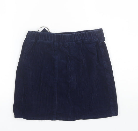 Denim Co. Girls Blue Cotton Mini Skirt Size 10-11 Years Regular